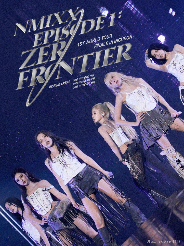 Официальный постер: NMIXX 1ST WORLD TOUR 〈EPISODE 1: ZERO FRONTIER〉 FINALE, 27 ноября 2026 года, INSPIRE ARENA, Инчхон